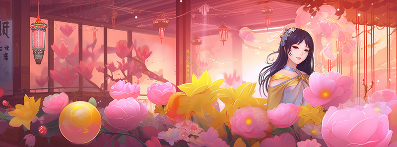 38女神节手捧花的女神唯美卡通人物背景插画素材古风阁楼里的女人,插画/手绘图,插画/手绘图库,插画/手绘图下载,插画/手绘